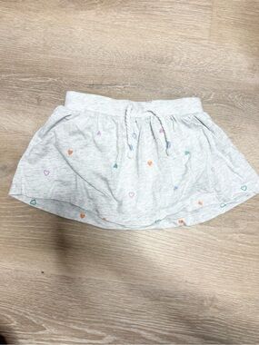 Carter's Light Gray Skirt with Multicolor Heart Print